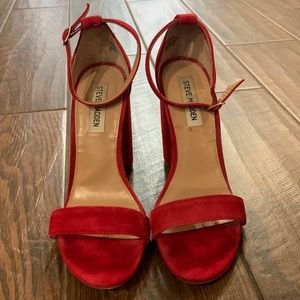 Steve Madden Red Suede Heels